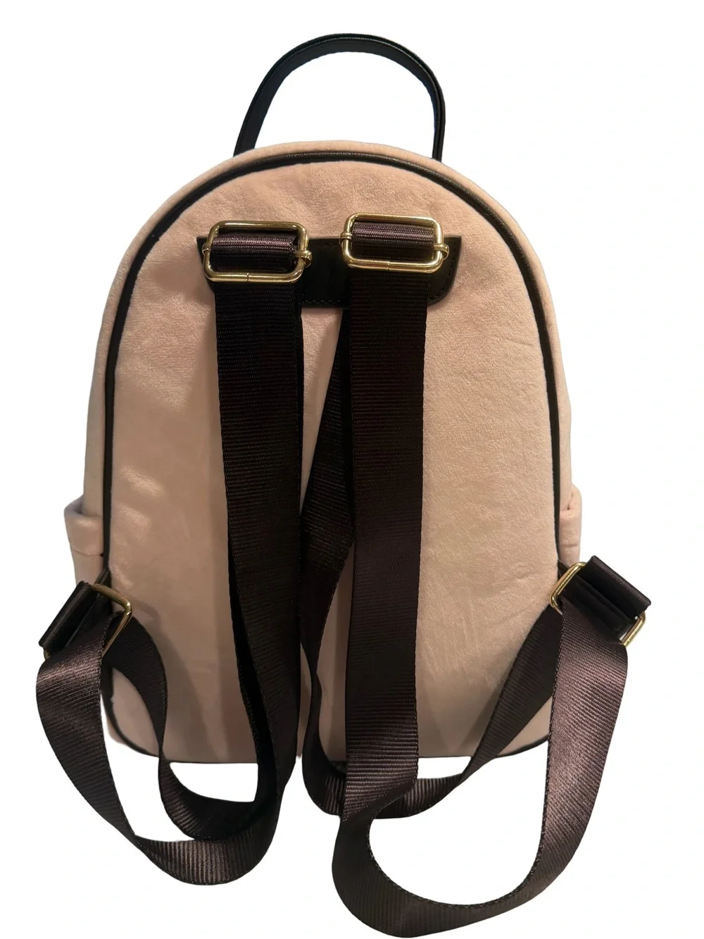 Juicy Couture Light Blush Pink Embroidered Heart Logo Velour Backpack. (P236) - Picture 5 of 12